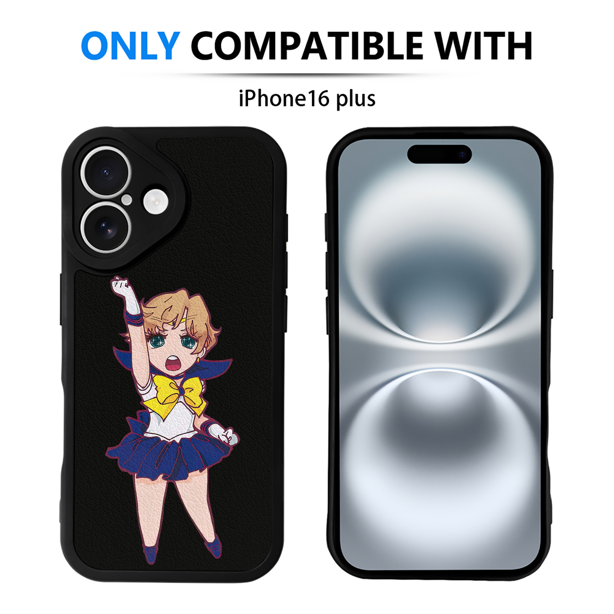 （画像用） 美少女戦士セーラームーン 天王はるか Sailor Moon Tenoh Haruka 【iPhone 16シリーズ対応】シリコンスマホケース（レザー調） 材質：シリコン